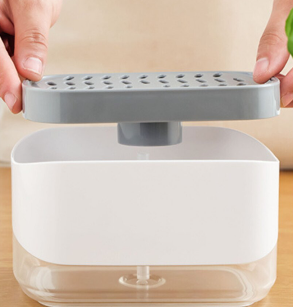 Диспенсер для моющего средства и губки Soap Dispenser / Дозатор на кухню с губкой 2в1 / 100 шт в кор